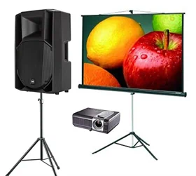 השכרת חבילת הגברה והקרנה 49