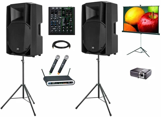 השכרת ציוד קריוקי עם מקרן מ. אלחוט עד 100 איש חבילה 65